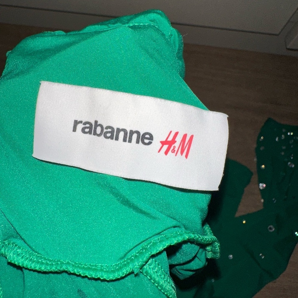 NWOT Paco Rabanne x HM Embellished Sequin Top Green Size Small - Picture 6 of 6
